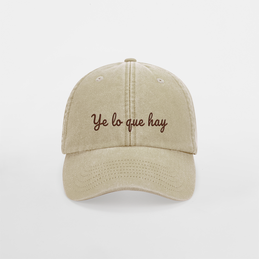 Gorra "Ye lo que hay" beige