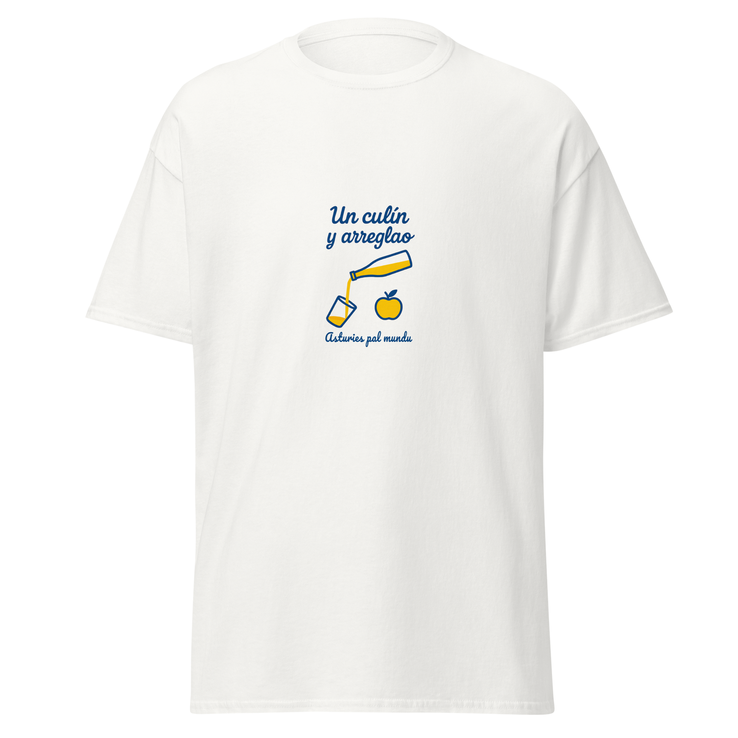 Camiseta un culin y arreglao azul y amarilla