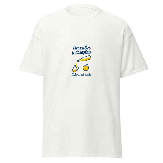 Camiseta un culin y arreglao azul y amarilla